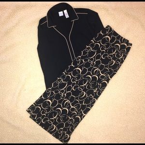 Navy & Cream Two Piece